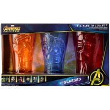 Conjunto 3 copos Marvel Avengers 495ml (Hulk, Groot, Thor)