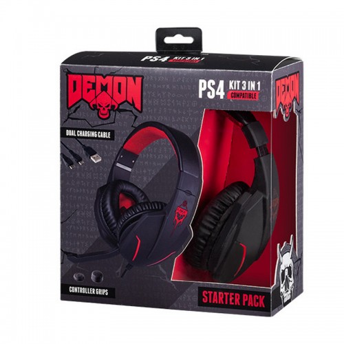 Headset INDECA com fios Demon Kit 3 in 1 PS4