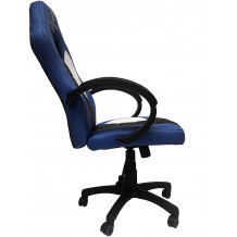 Cadeira Ultimate Gaming Taurus Azul, Preto e Branco