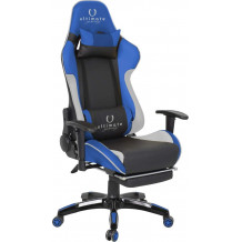 Cadeira Ultimate Gaming Orion Azul, Preto e Branco