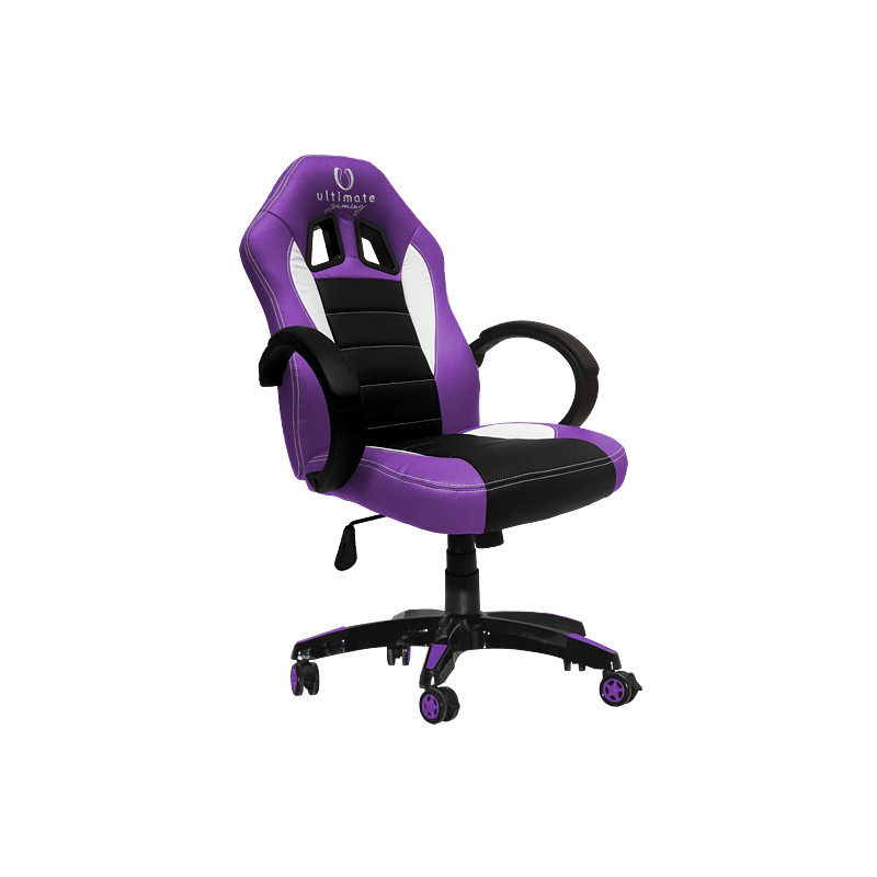 Cadeira Ultimate Gaming Taurus Roxo, Preto e Branco