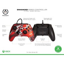 Comando PowerA Metallic Camo Red Xbox One, Xbox Serie X & PC