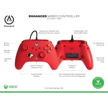 Comando PowerA Bold Colors Red Xbox One, Xbox Serie X & PC