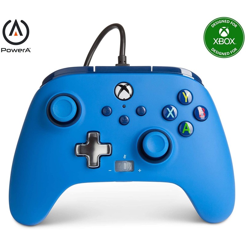 Comando PowerA Bold Colors Blue Xbox One, Xbox Serie X & PC