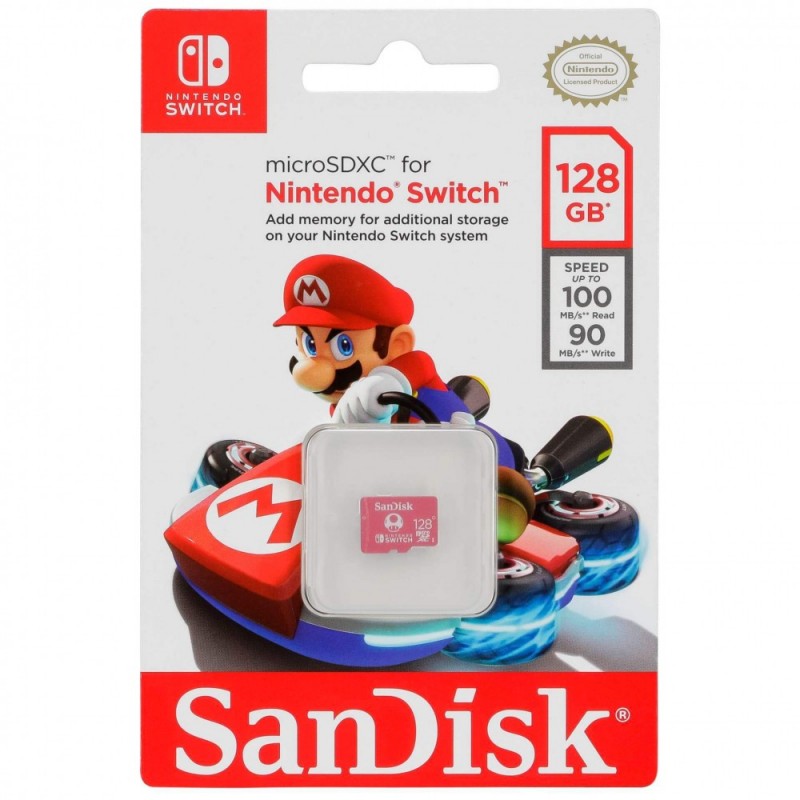 Cartão Memória - Sandisk microSDXC para Nintendo Switch 128 GB