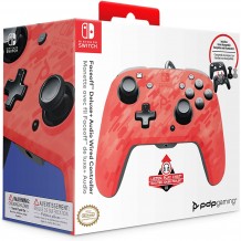 Comando PDP Faceoff Deluxe Camo Vermelho Nintendo Switch (com fios)