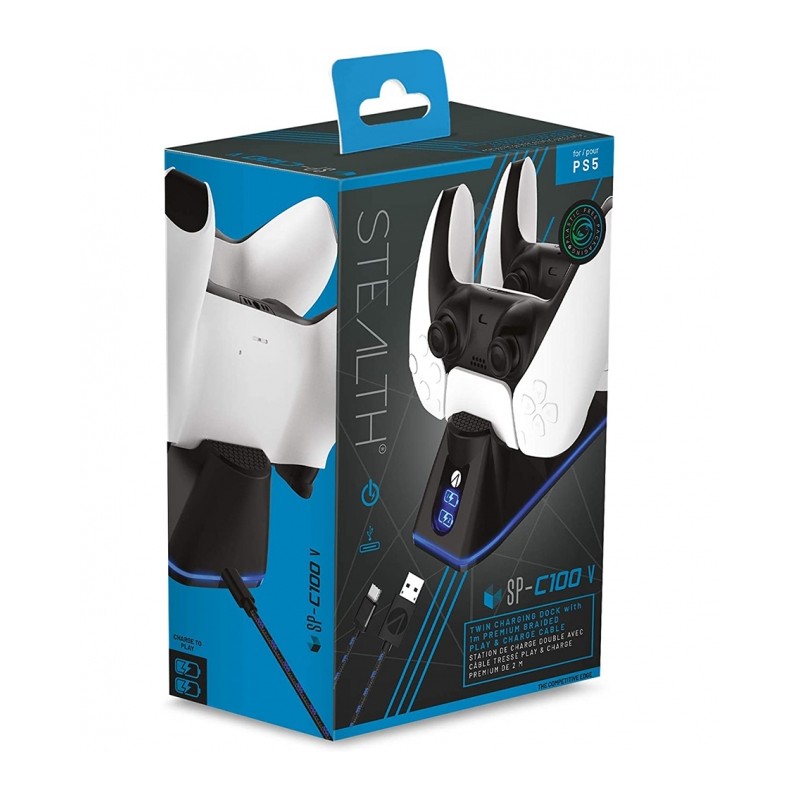 Carregador Comandos Stealth SP-C100 V Twin Preto PS5