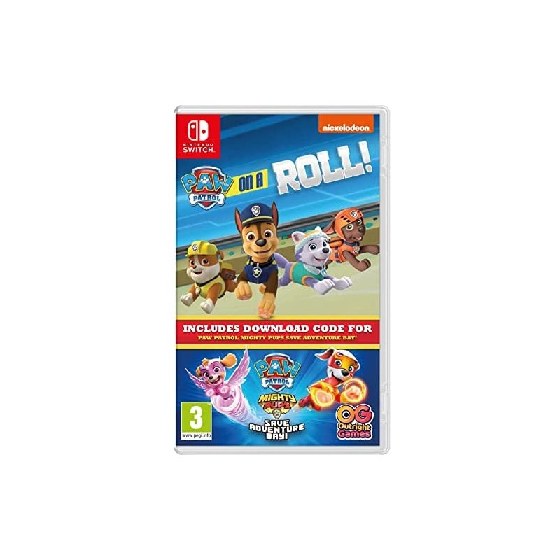 Paw Patrol On a Roll! & Paw Patrol Mighty Pups Save Adventure Bay Bundle Nintendo Switch