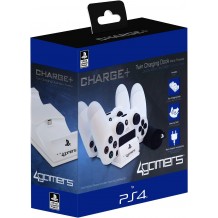 Carregador Twin Charger Branco PS4 - Stand e Kit Limpeza