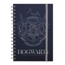 Caderno A5 Harry Potter Cobalt Steel Crest Wiro Notebook