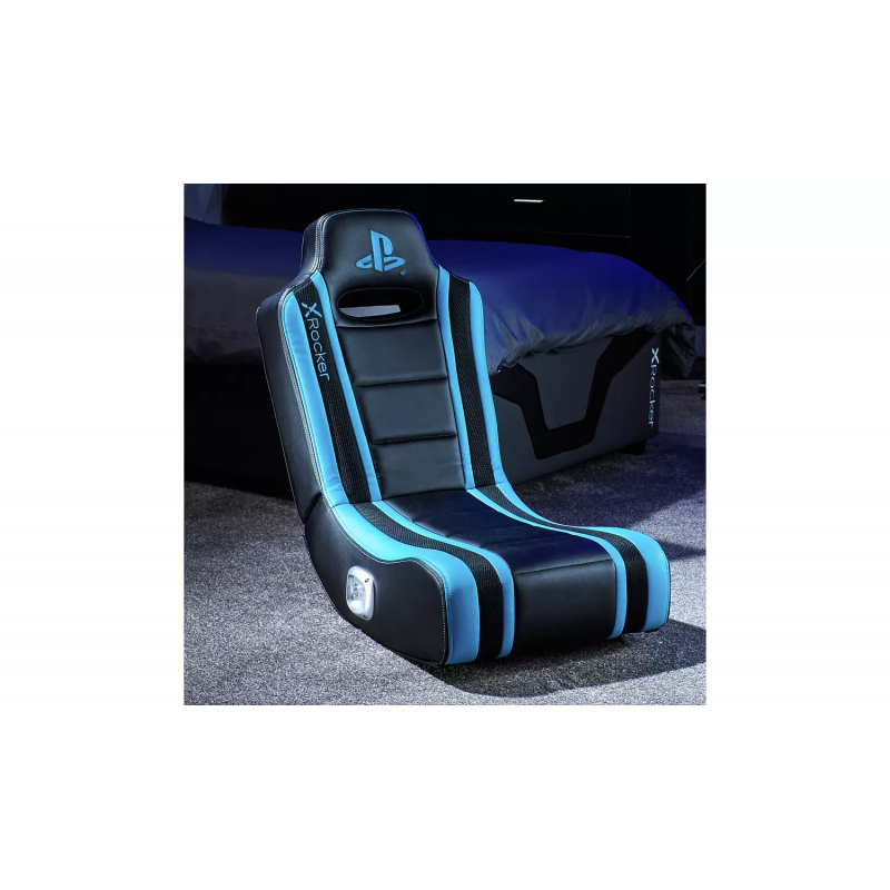 Cadeira XRocker Playstation Geist 2.0 Floor Preta/Azul