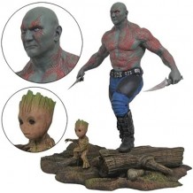 Estátua Drax and Baby Groot - Guardians of the Galaxy Vol. 2 - 25cm