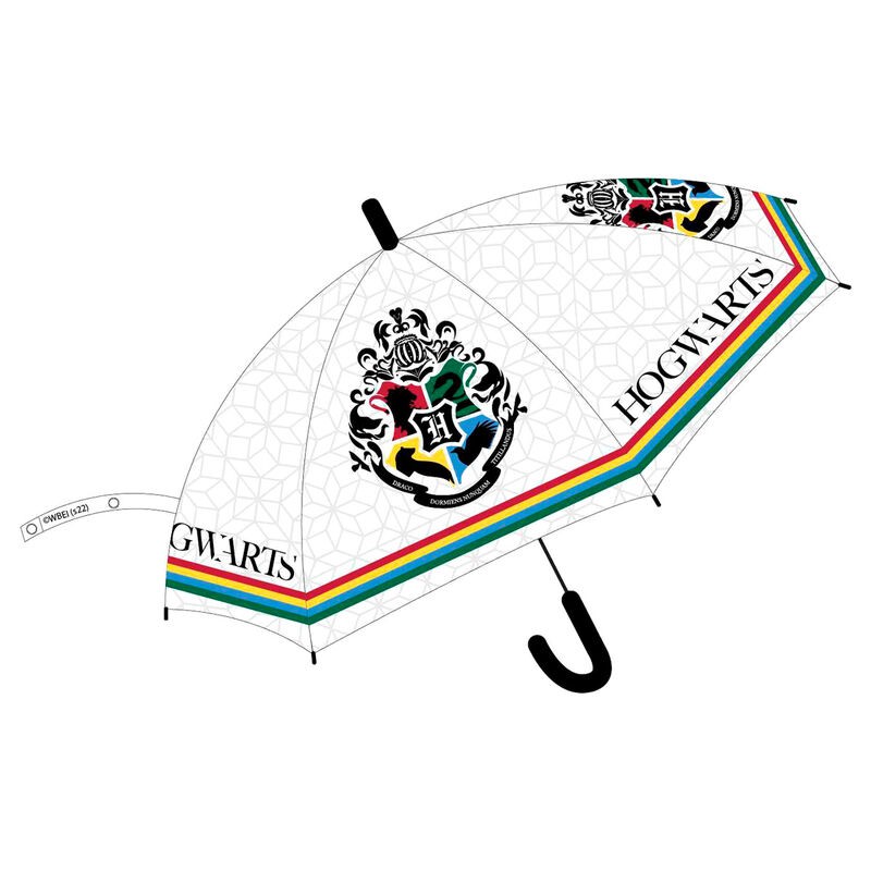 Guarda-Chuva Hogwarts Harry Potter Transparente 48cm