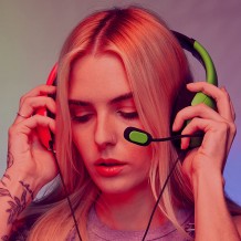 Headset Gaming PDP LVL 40 Wired Rosa & Verde (Nintendo Switch)