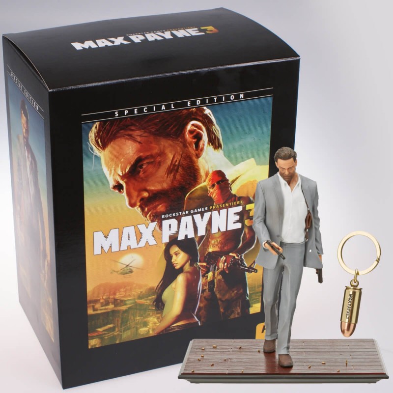 Max Payne 3 Special Edition - Figura + Porta-Chaves Bala - (Caixa Danificada)