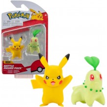 Pokémon Battle Figure - Pikachu + Chikorita