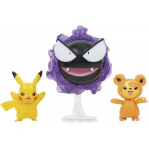 Pokémon Battle Figure - Pikachu + Gastly + Teddiursa