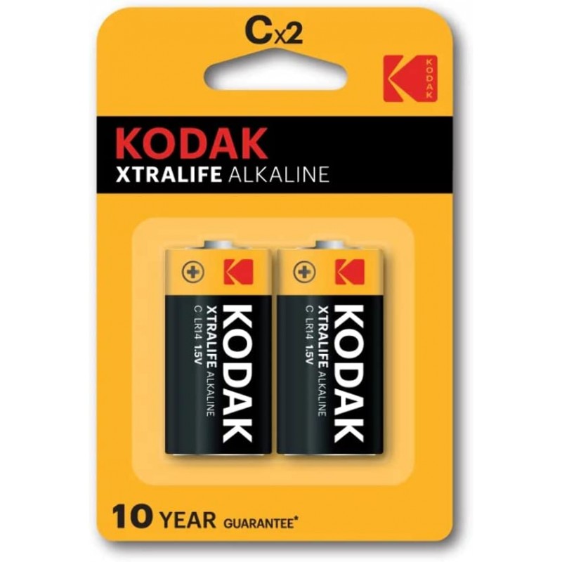 Pilhas Kodac Alcalinas C LR14 (Pack 2)