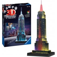 Puzzle 3D - Empire State Building: Night Edition (With Lights) 216 Pcs