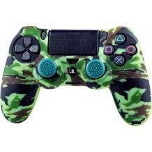 Capa Silicone + Grips PS4 - Camo