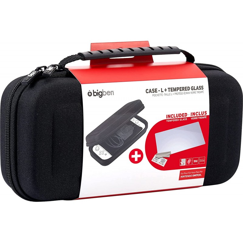 Kit Prote��o Nintendo Switch - Bolsa + Vidro Temperado Kit Prote��o Nintendo Switch - Bolsa + Vidro Temperado