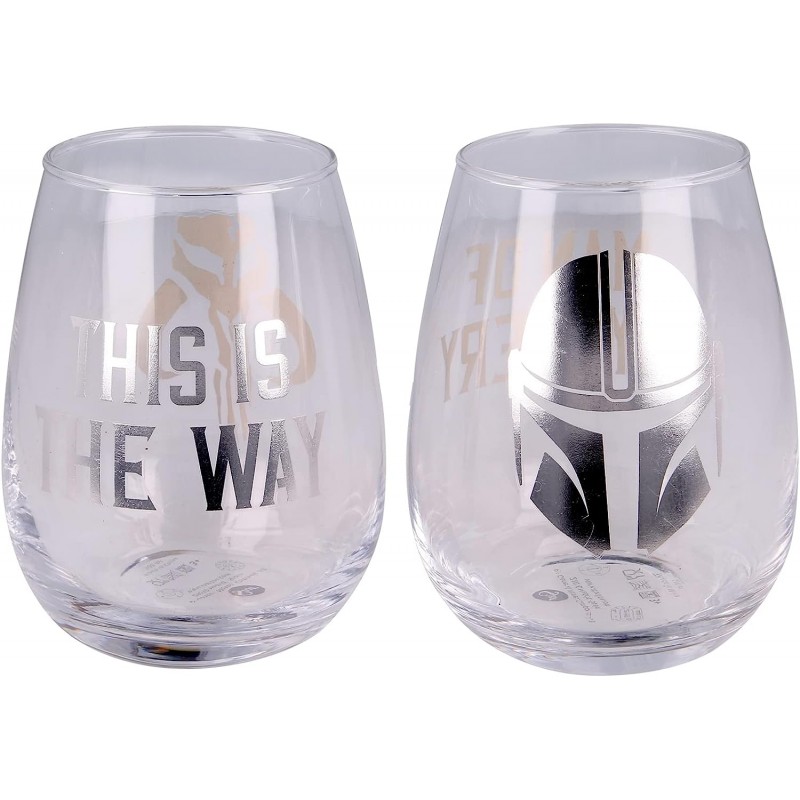 Conjunto 2 Copos de Cristal - Star Wars: The Mandalorian Conjunto 2 Copos de Cristal - Star Wars: The Mandalorian