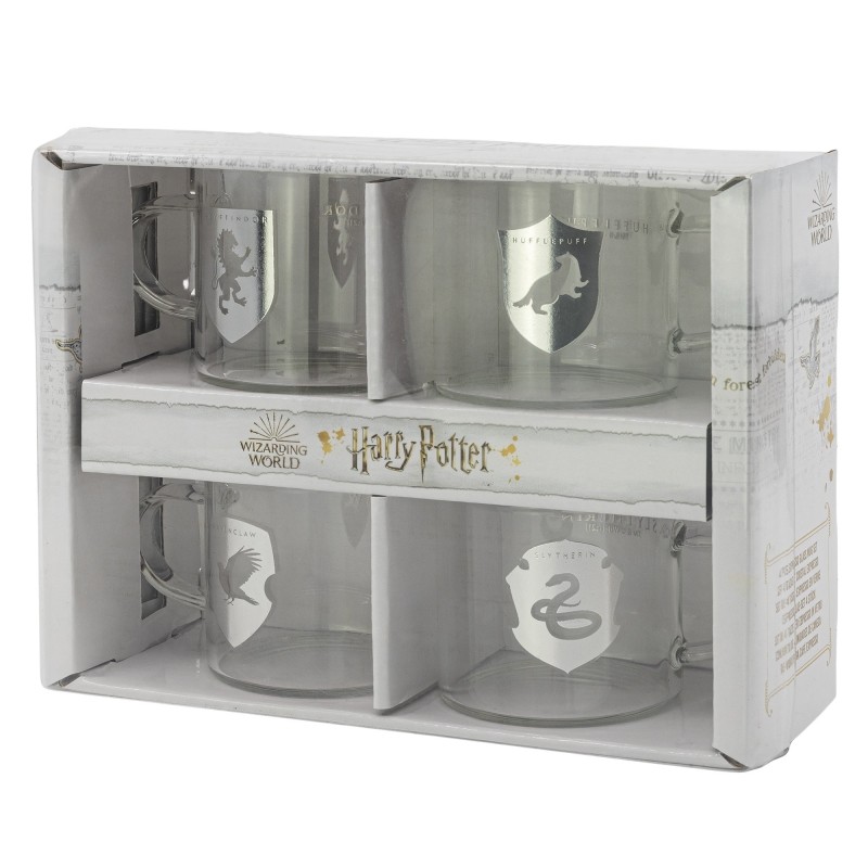 Conjunto 4 Chávenas de Vidro - Harry Potter Conjunto 4 Chávenas de Vidro - Harry Potter