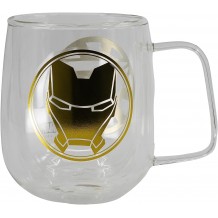 Caneca Vidro Duplo - Marvel