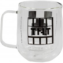 Caneca Vidro Duplo - Minecraft