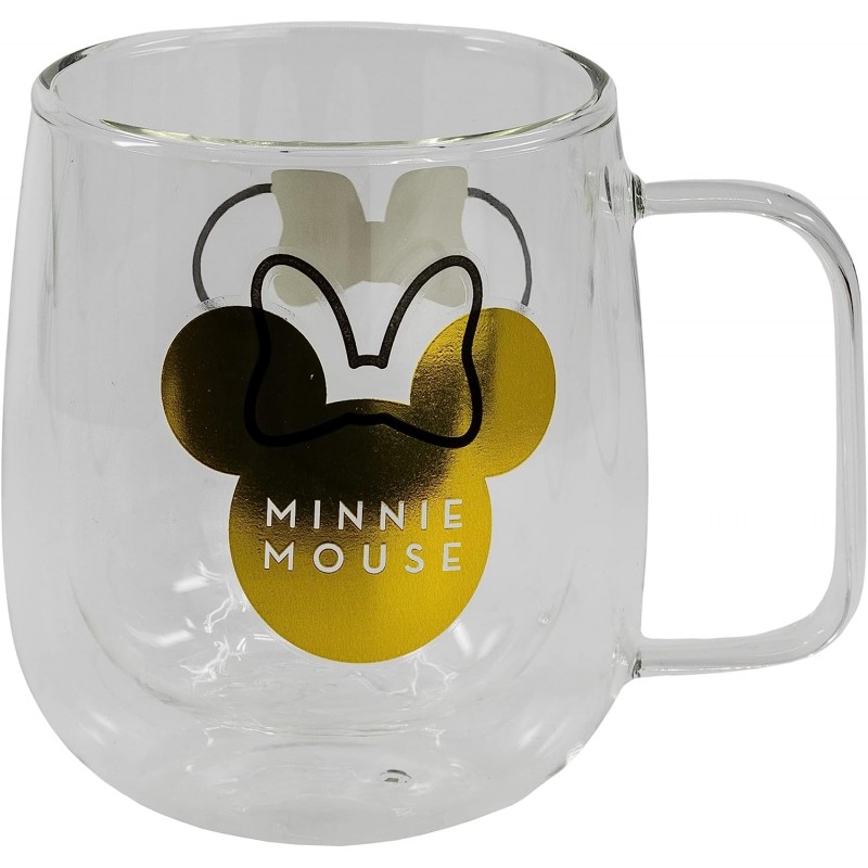 Caneca Vidro Duplo - Minnie Caneca Vidro Duplo - Minnie