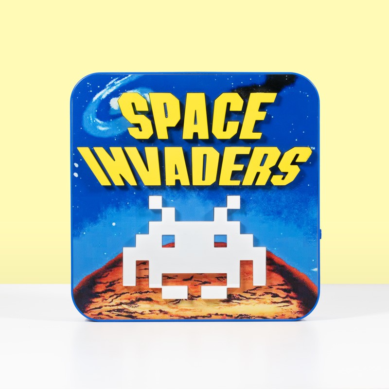 Candeeiro 3D Space Invaders Logotipo Candeeiro 3D Space Invaders Logotipo