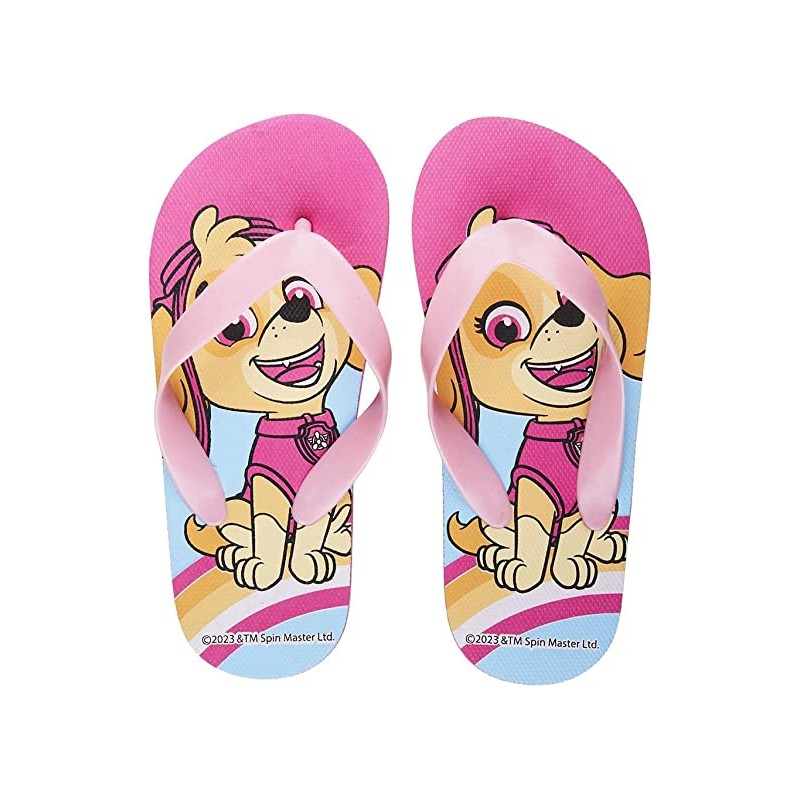 Chinelos de Dedo Infantis - Paw Patrol - Pink