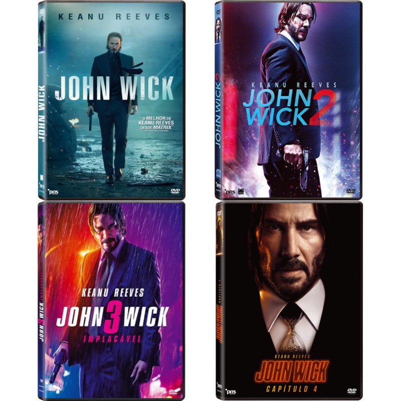 Filme DVD - Pack John Wick (Coleção 4 Filmes)