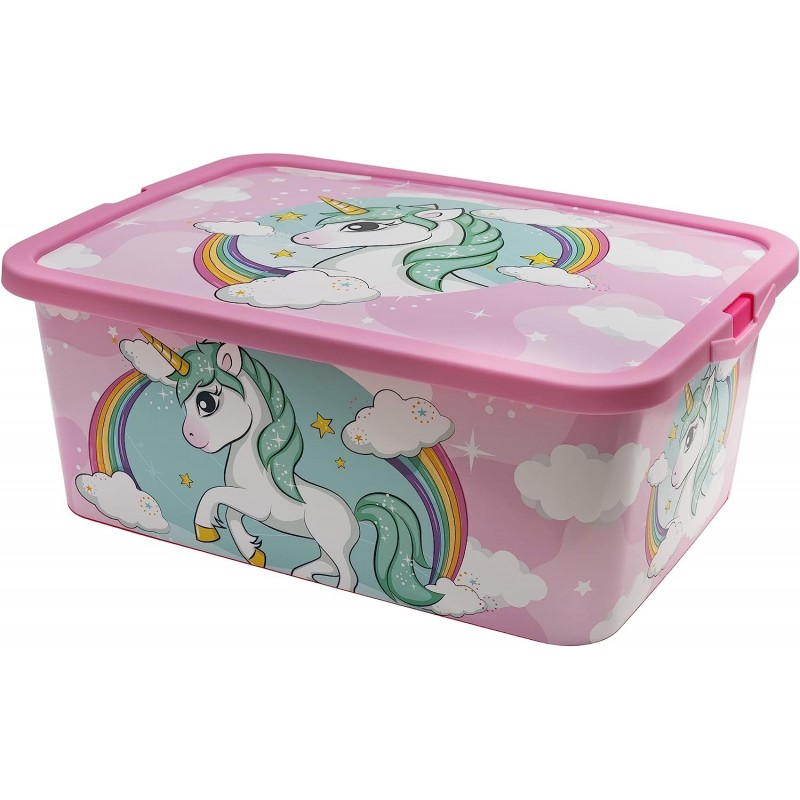 Caixa Click 13 Litros - Unicorn Rainbow Caixa Click 13 Litros - Unicorn Rainbow