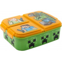 Lancheira Infantil 3 Compartimentos - Minecraft