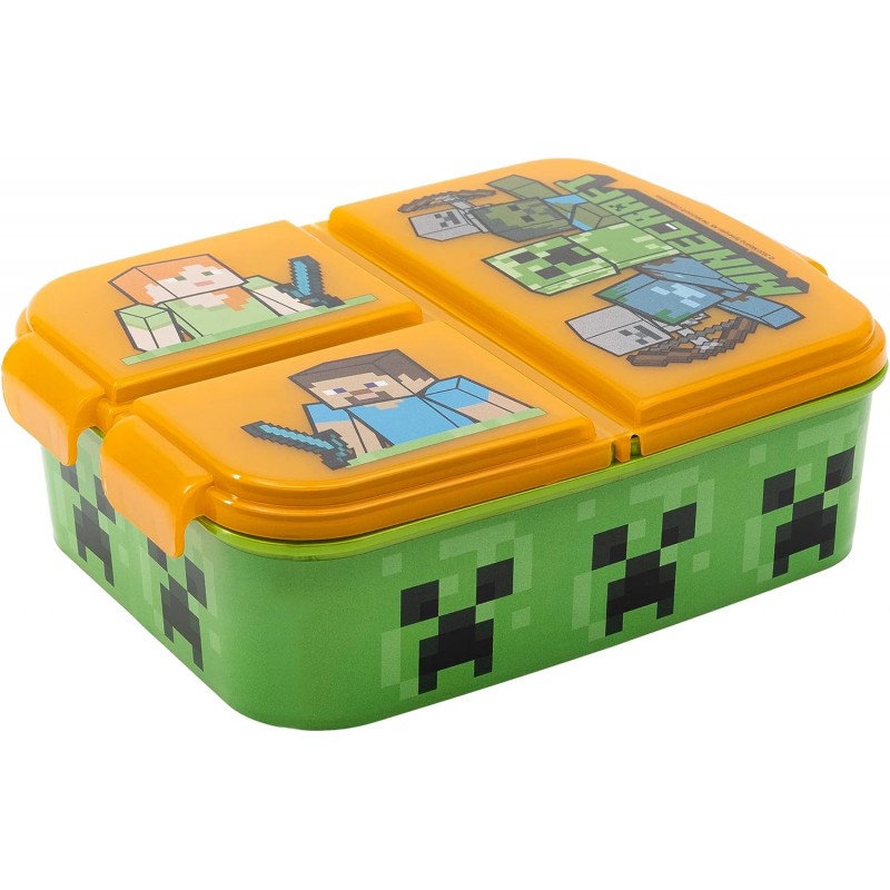 Lancheira Infantil 3 Compartimentos - Minecraft Lancheira Infantil 3 Compartimentos - Minecraft