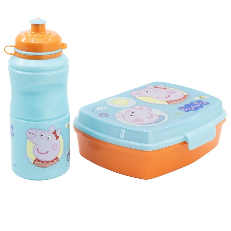 Conjunto Lancheira + Garrafa 380 ML - Peppa Pig Conjunto Lancheira + Garrafa 380 ML - Peppa Pig