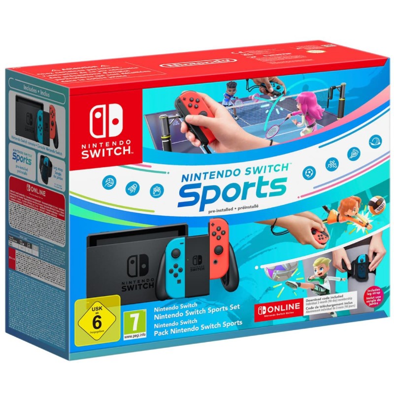 Nintendo Switch Azul Néon/Vermelho Néon V3