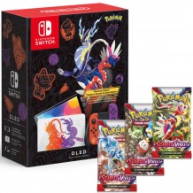Consola Nintendo Switch OLED - Pokémon Scarlet & Violet Edição Limitada (Oferta 3x TCG Scarlet & Violet Booster Pack)