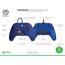 Comando Xbox PowerA Enhanced Wired - Midnight Blue