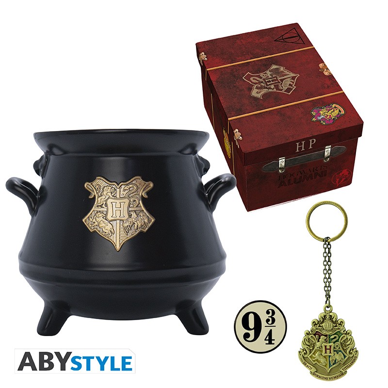 Gift Set Harry Potter Suitcase - Caneca 3D + Porta-Chaves 3D + Pin