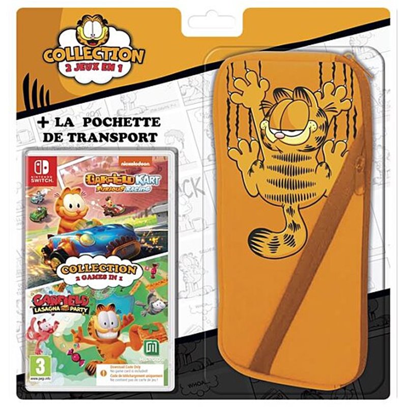 Garfield Bundle - Garfield Kart: Furious Racing + Lasagna Party + Bolsa  Nintendo Switch