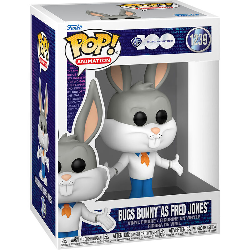 Funko Pop! Animation: Warner Bros 100th - Bugs Bunny as Fred Jones 1239 Vinyl Figure Funko Pop! Animation: Warner Bros 100th - Bugs Bunny as Fred Jones 1239 Vinyl Figure