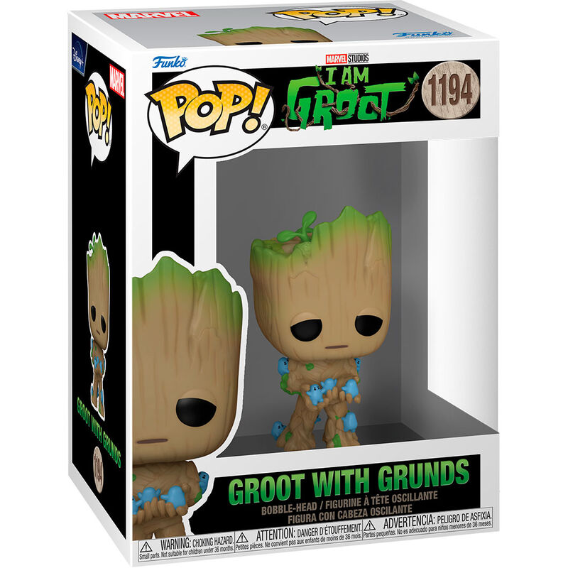 Funko Pop! Marvel: I am Groot - Groot with Grunds 1194 Bobble-Head Vinyl Figure Funko Pop! Marvel: I am Groot - Groot with Grunds 1194 Bobble-Head Vinyl Figure