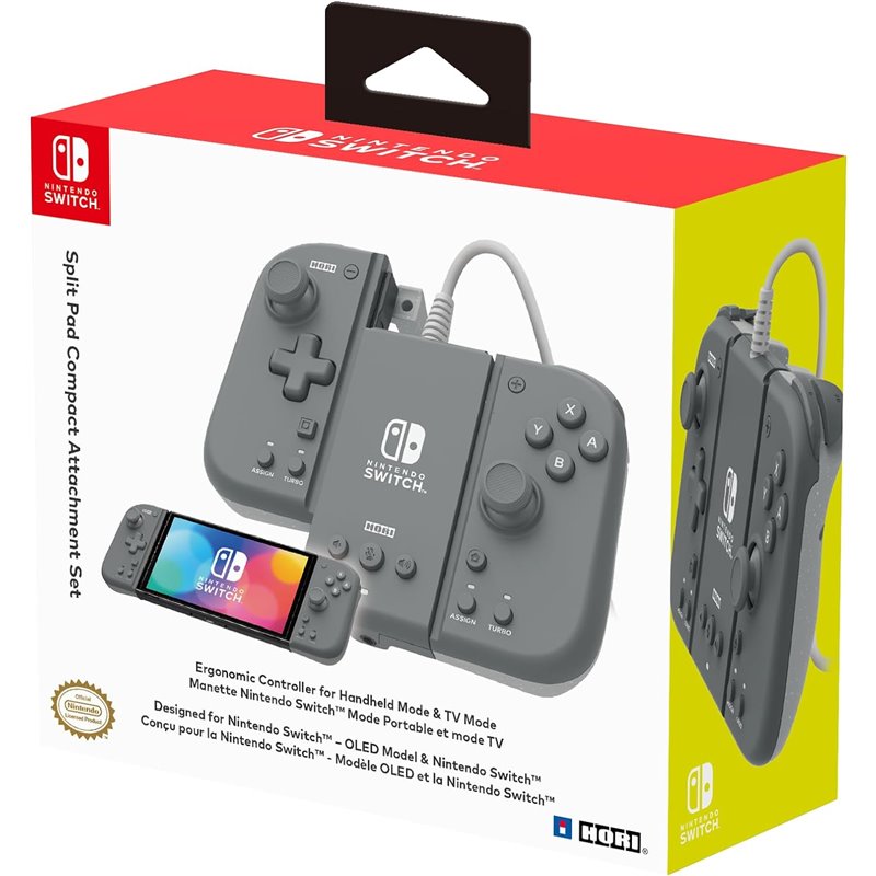 Split Pad Compact Hori Nintendo Switch Attachment Set - Cinza Split Pad Compact Hori Nintendo Switch Attachment Set - Cinza