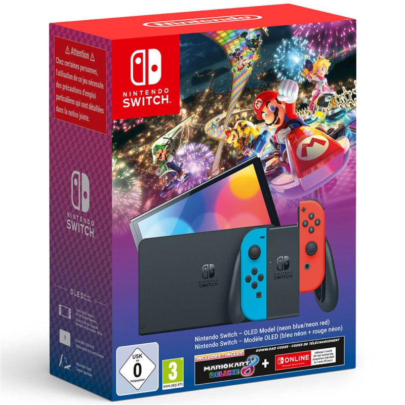 Nintendo Switch OLED Bundle – Red/Blue Edition