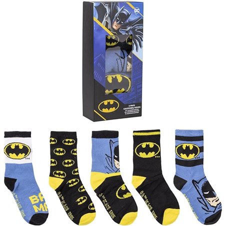 Pack 5 Pares de Meias Infantis - Batman (23 - 34)