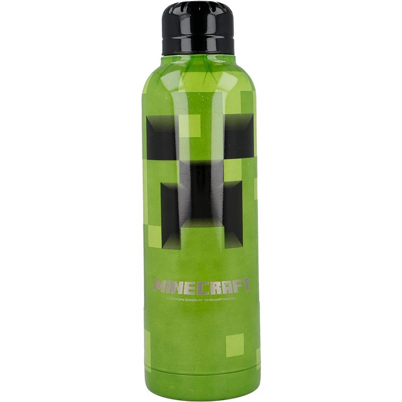 Garrafa Térmica Aço Inoxidável 515 ML - Minecraft Garrafa Térmica Aço Inoxidável 515 ML - Minecraft