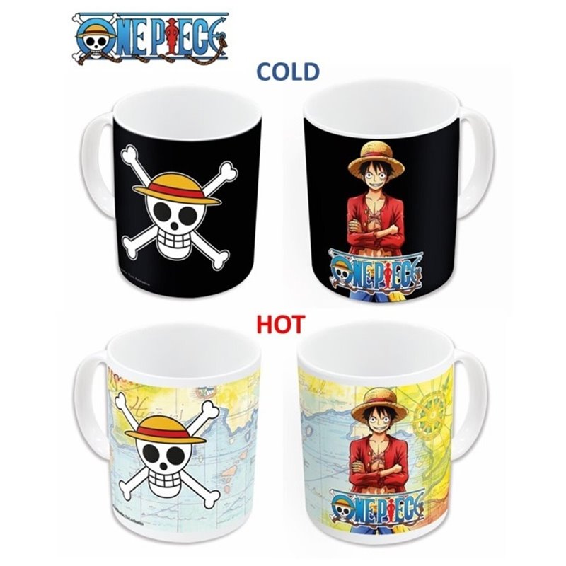 Caneca Cerâmica Termossensível 325ml - One Piece Luffy Caneca Cerâmica Termossensível 325ml - One Piece Luffy