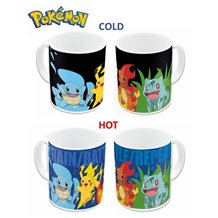 Caneca Cerâmica Termossensível 325ml - Pokémon Starters